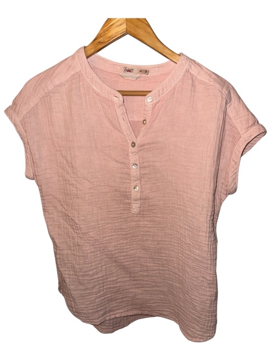 Faherty Tops - Pink Faherty Dream Cotton Gauze Desmond Top XS